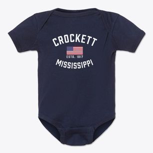 Crockett Mississippi Patriot Baby Onesie
