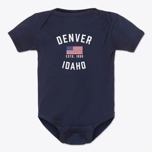 Denver Idaho Patriot Baby Onesie