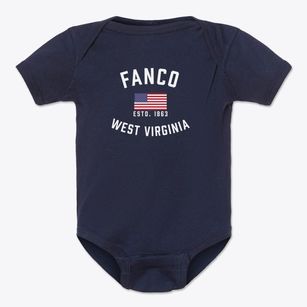 Fanco West Virginia Patriot Baby Onesie