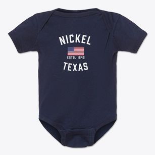 Nickel Texas Patriot Baby Onesie