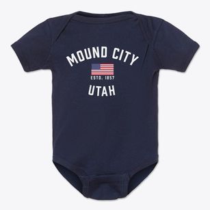 Mound City Utah Patriot Baby Onesie