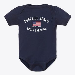 Surfside Beach South Carolina Patriot Baby Onesie