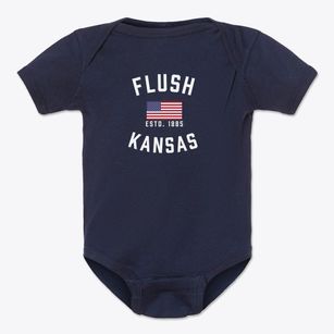 Flush Kansas Patriot Baby Onesie