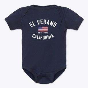 El Verano California Patriot Baby Onesie