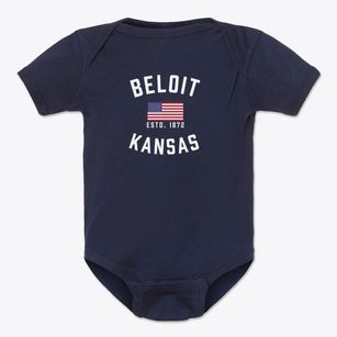 Beloit Kansas Patriot Baby Onesie