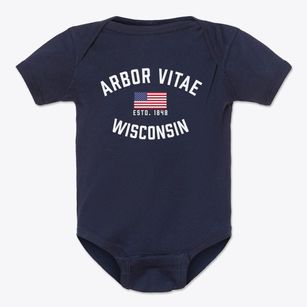 Arbor Vitae Wisconsin Patriot Baby Onesie