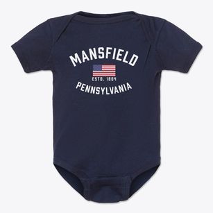 Mansfield Pennsylvania Patriot Baby Onesie