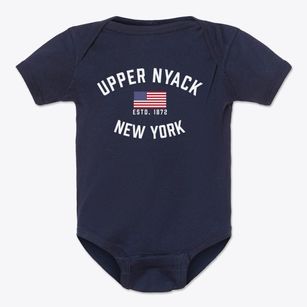 Upper Nyack New York Patriot Baby Onesie