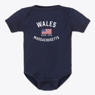 Wales Massachusetts Patriot Baby Onesie