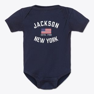 Jackson New York Patriot Baby Onesie