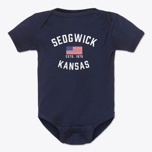 Sedgwick Kansas Patriot Baby Onesie