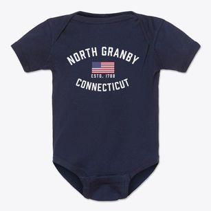 North Granby Connecticut Patriot Baby Onesie