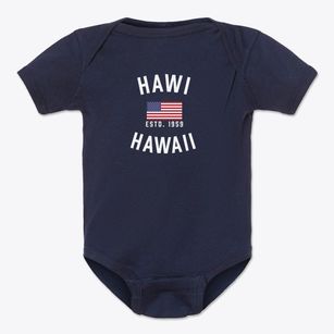 Hawi Hawaii Patriot Baby Onesie