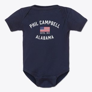 Phil Campbell Alabama Patriot Baby Onesie