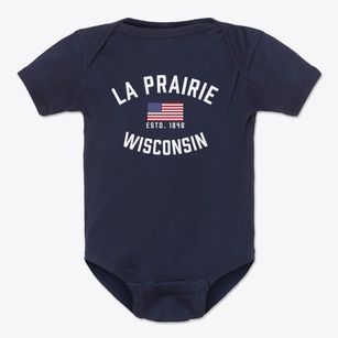 La Prairie Wisconsin Patriot Baby Onesie