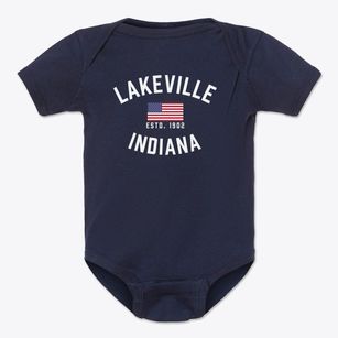 Lakeville Indiana Patriot Baby Onesie