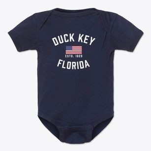 Duck Key Florida Patriot Baby Onesie