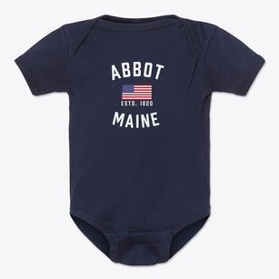 Abbot Maine Patriot Baby Onesie