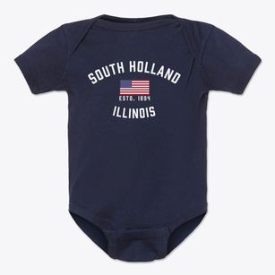 South Holland Illinois Patriot Baby Onesie