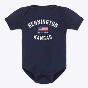 Bennington Kansas Patriot Baby Onesie