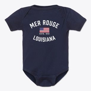 Mer Rouge Louisiana Patriot Baby Onesie