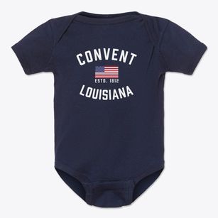 Convent Louisiana Patriot Baby Onesie