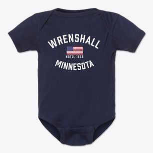 Wrenshall Minnesota Patriot Baby Onesie