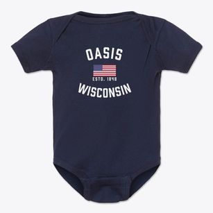 Oasis Wisconsin Patriot Baby Onesie