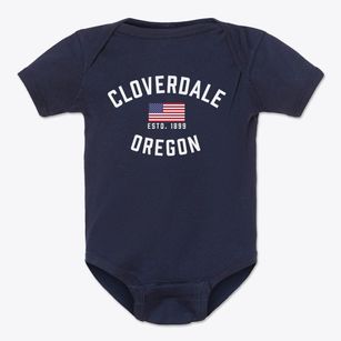 Cloverdale Oregon Patriot Baby Onesie