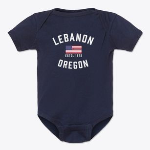 Lebanon Oregon Patriot Baby Onesie