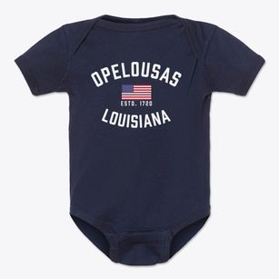 Opelousas Louisiana Patriot Baby Onesie