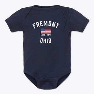 Fremont Ohio Patriot Baby Onesie