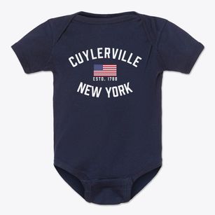 Cuylerville New York Patriot Baby Onesie