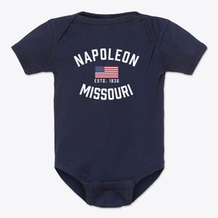 Napoleon Missouri Patriot Baby Onesie