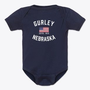 Gurley Nebraska Patriot Baby Onesie