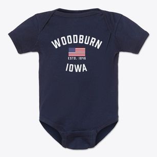 Woodburn Iowa Patriot Baby Onesie
