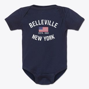 Belleville New York Patriot Baby Onesie