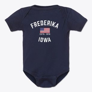 Frederika Iowa Patriot Baby Onesie