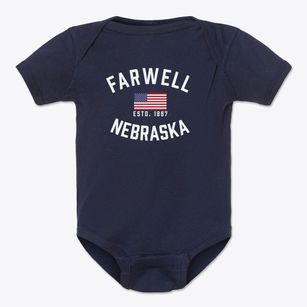 Farwell Nebraska Patriot Baby Onesie