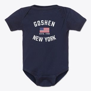 Goshen New York Patriot Baby Onesie