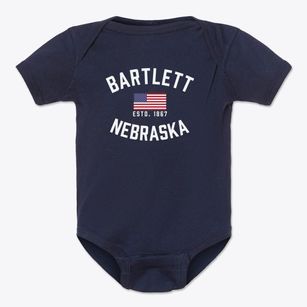 Bartlett Nebraska Patriot Baby Onesie