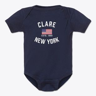 Clare New York Patriot Baby Onesie