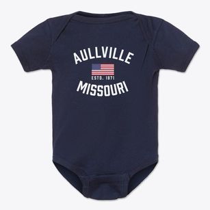 Aullville Missouri Patriot Baby Onesie