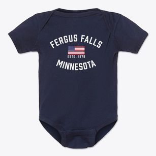 Fergus Falls Minnesota Patriot Baby Onesie
