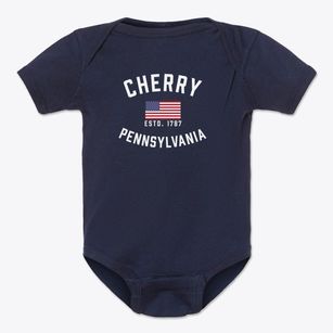 Cherry Pennsylvania Patriot Baby Onesie
