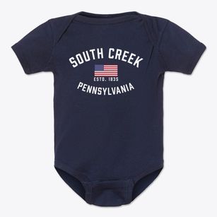 South Creek Pennsylvania Patriot Baby Onesie