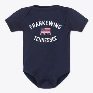 Frankewing Tennessee Patriot Baby Onesie