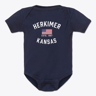 Herkimer Kansas Patriot Baby Onesie