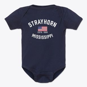 Strayhorn Mississippi Patriot Baby Onesie