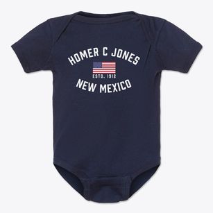 Homer C Jones New Mexico Patriot Baby Onesie